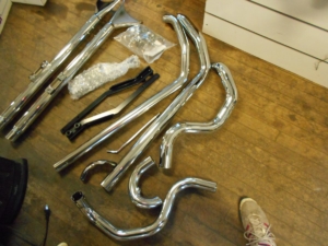 Samson Harley Davidson Softail True Duals FLST/FXS/FXST 07-11 Exhaust W/33" Longtail Mufflers Chrome